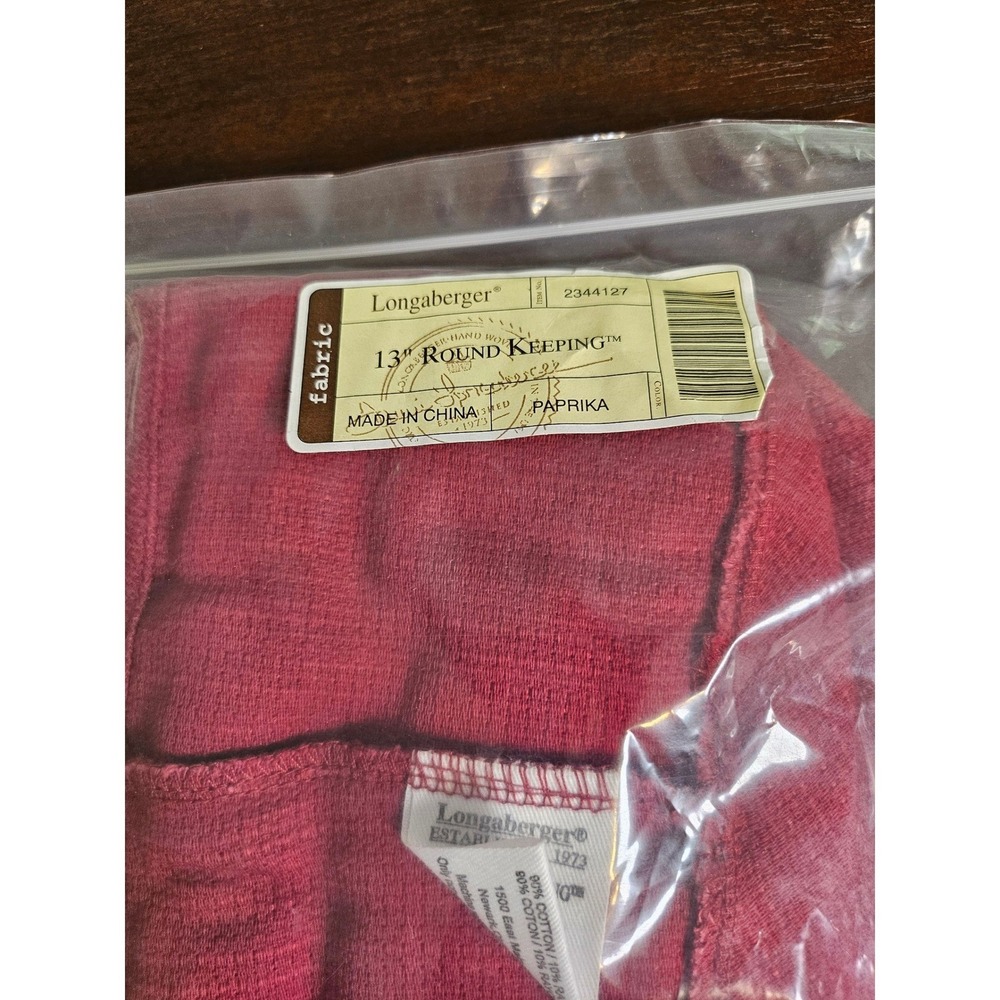 Longaberger 13" Round Keeping Basket Liner Paprika Fabric 2344127